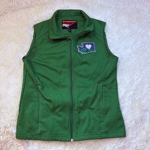 Women's Green Zip-Front Vest